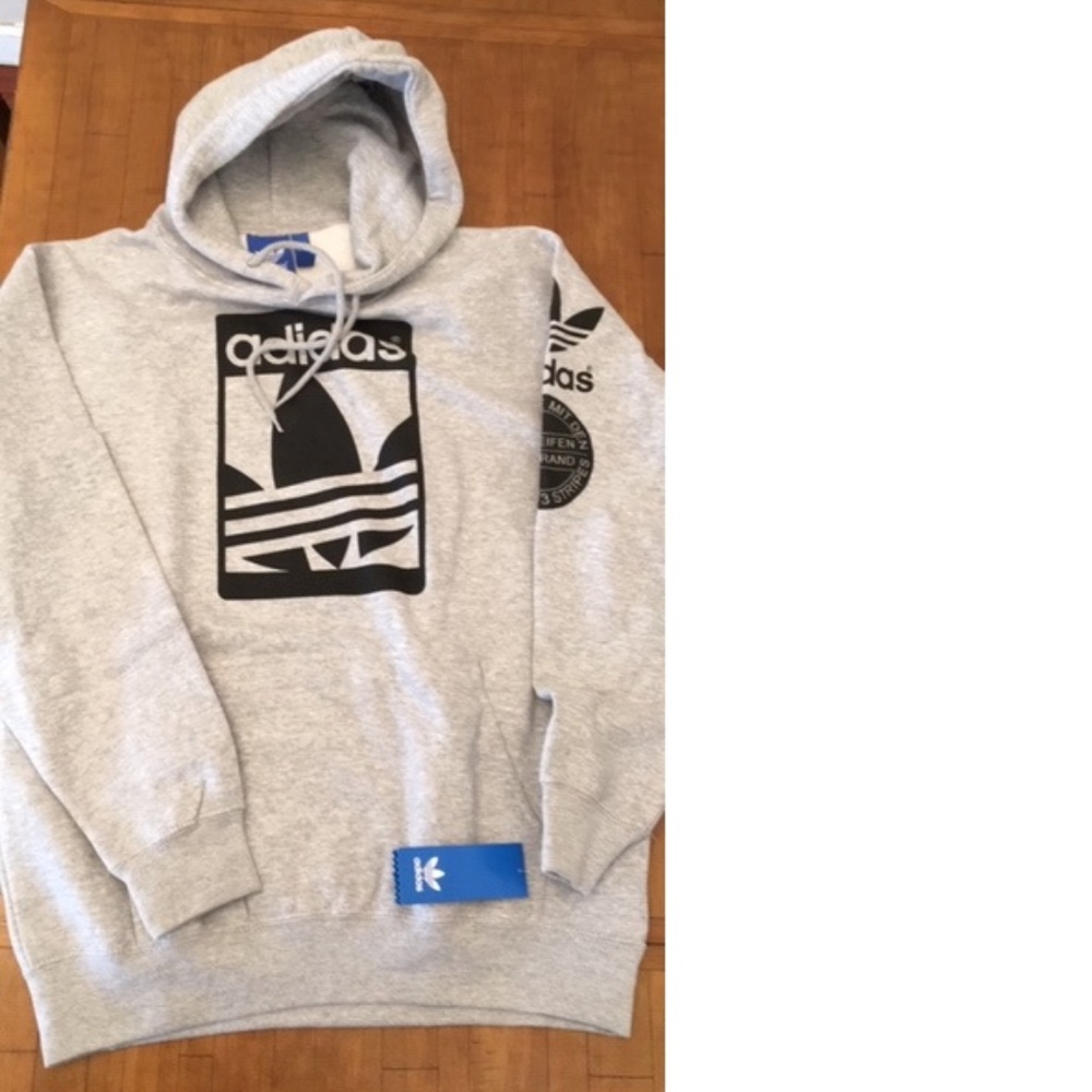 COOL NWT ADIDAS GRAY CLASSIC COMFY BASIC PULLOVER